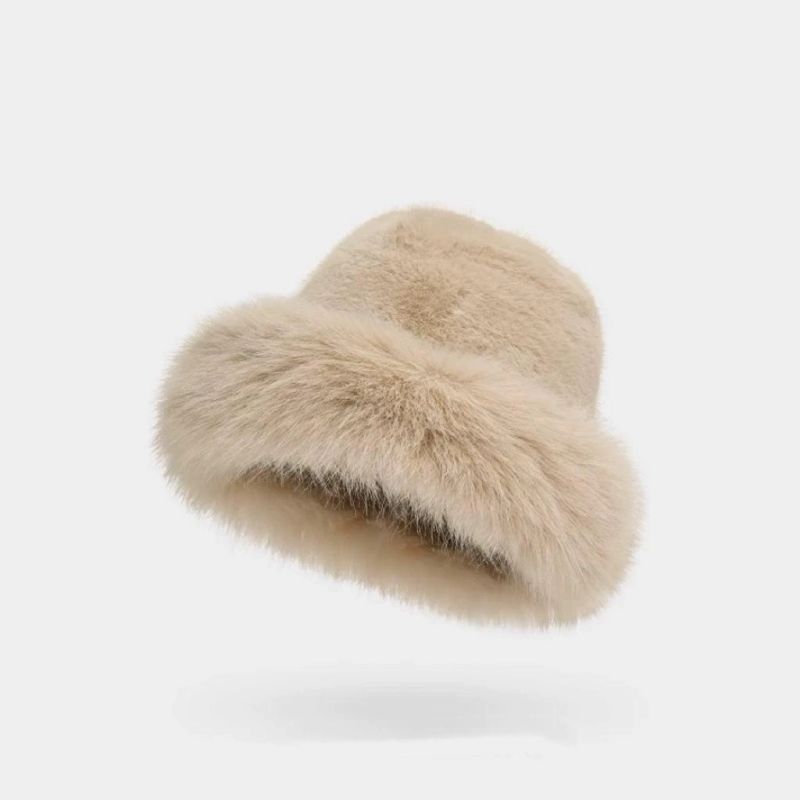 Chapeau Cloche En Fausse Fourrure Kaki – Taille 57, Occasion Bon état