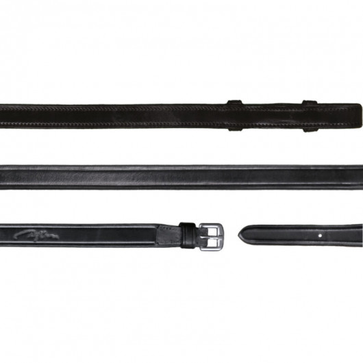 Rênes cheval bride cuir 1/2 New English Collection Dy'on noir - Le Paturon