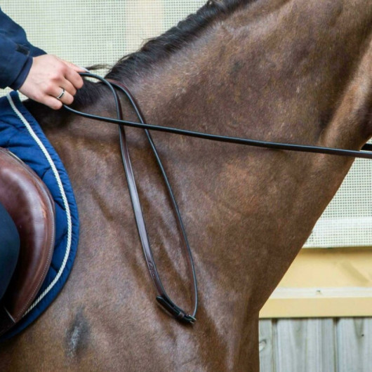 Rênes cheval bride cuir 1/2 New English Collection Dy'on noisette - Le Paturon