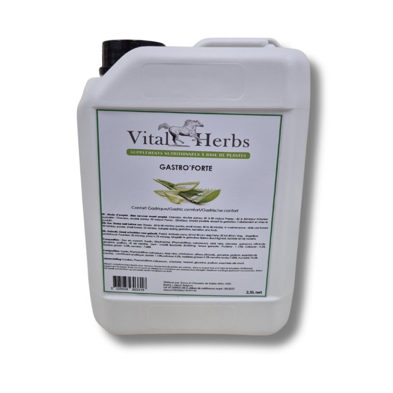 Gastro Forte - Pansement gastrique cheval2.5 L - Vital Herbs 