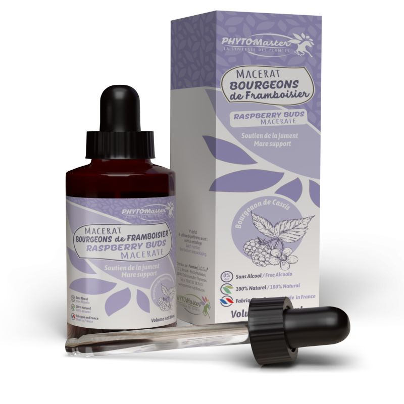 Macérat bourgeon de framboisier - Gemmothérapie jument - Phyto Master