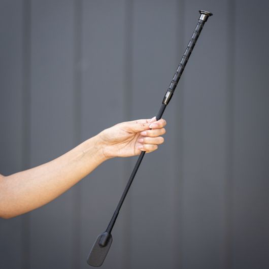 Cravache équitation cuir/cristaux Stealth - Woof Wear