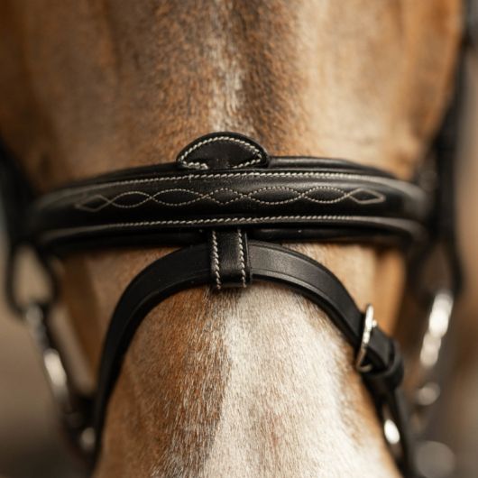 Bridon cuir cheval têtière anatomique Milano - HFI