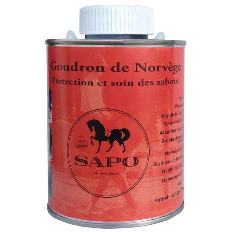 Goudron de Norvège sabot cheval avec pinceau 500 ml - Sapo
