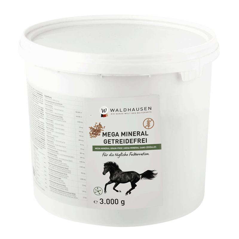 Mega Minéral Minéraux et vitamines cheval sans céréales 3kg - Waldhausen