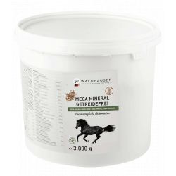 Mega Minéral Minéraux et vitamines cheval sans céréales 3kg - Waldhausen