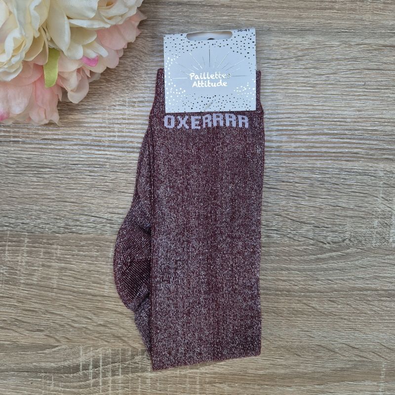 Chaussettes à paillettes équitation - Oxerrr - Paillettes Attitude
