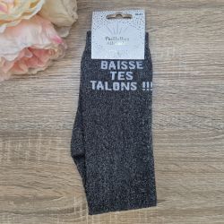 Chaussettes à paillettes équitation - Baisse tes talons - Paillettes Attitude