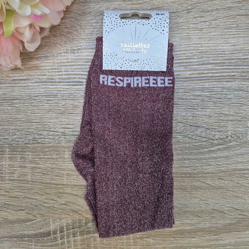 Chaussettes à paillettes équitation - Respireee ! - Paillettes Attitude