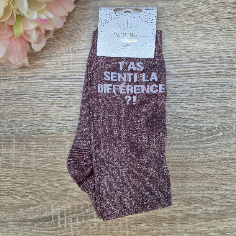 Chaussettes à paillettes équitation T'as senti la différence ? - Paillettes Attitude