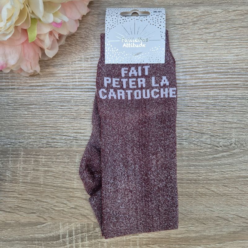 Chaussettes à paillettes équitation - Fait péter la cartouche - Paillettes Attitude