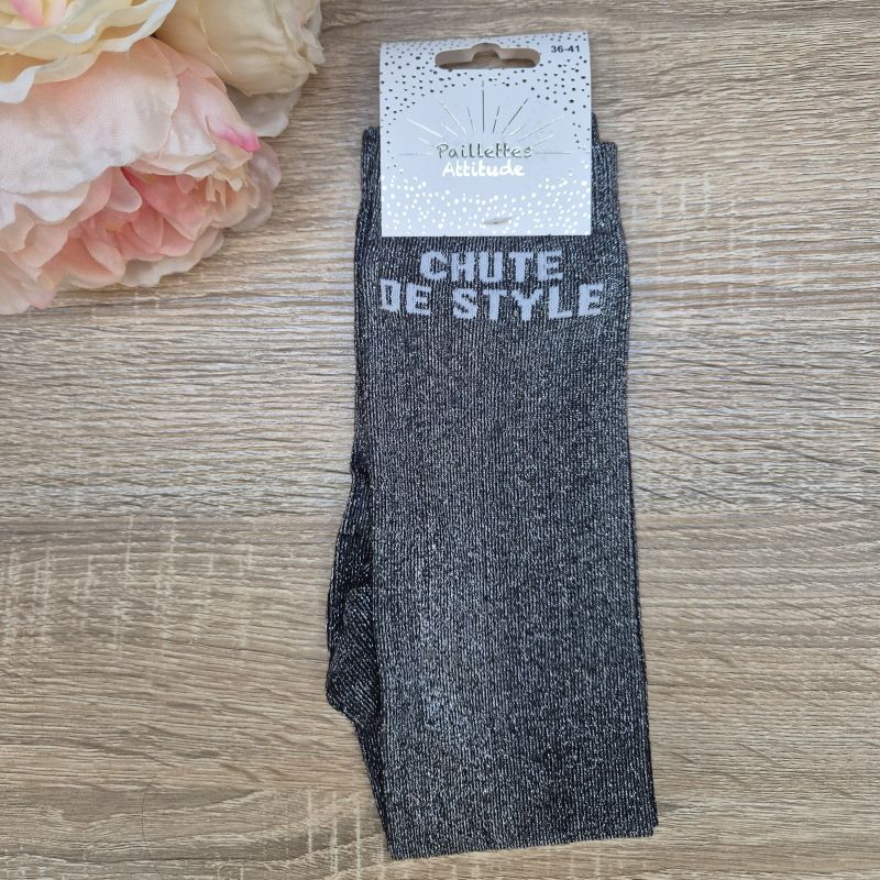 Chaussettes à paillettes équitation - Chute de style - Paillettes Attitude