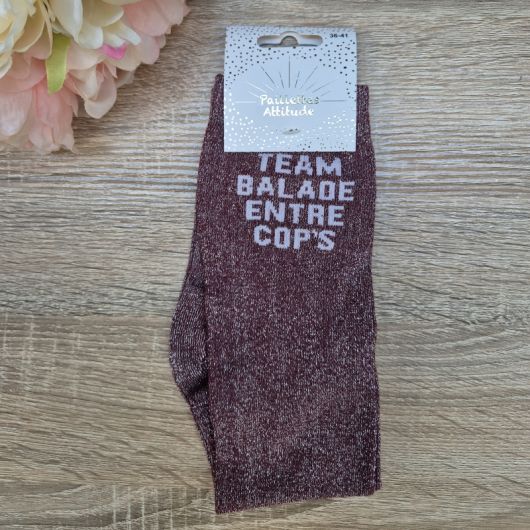 Chaussettes à paillettes équitation - Balade entre cop's - Paillettes Attitude