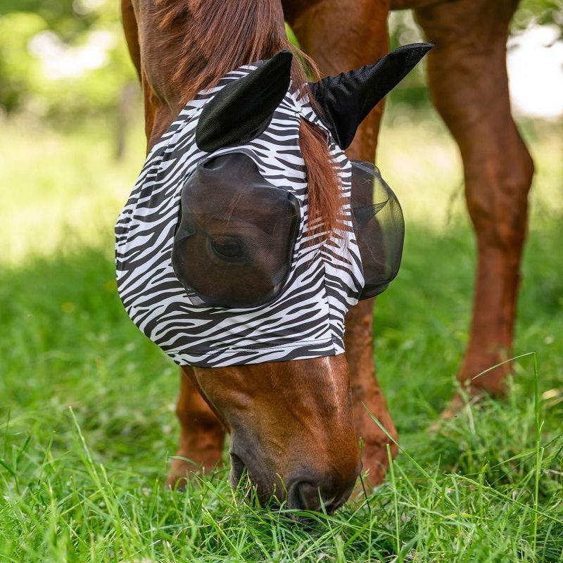 Masque anti-mouche cheval lycra Puck Zebra - Waldhausen