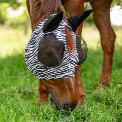 Masque anti-mouche cheval lycra Puck Zebra - Waldhausen