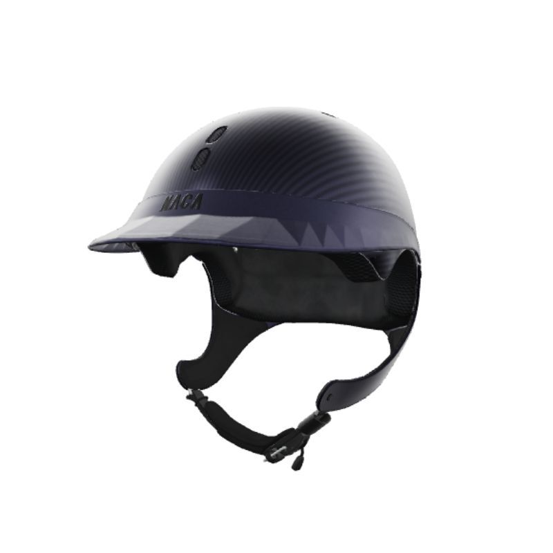 Casque équitation Gravity XP Carbone Glow + Visière classique Standard - Naca