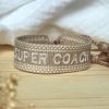 Bracelet cavalière tissu "Super Coach"