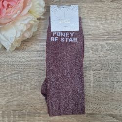 Chaussettes à paillettes équitation - Poney de Star - Paillettes Attitude