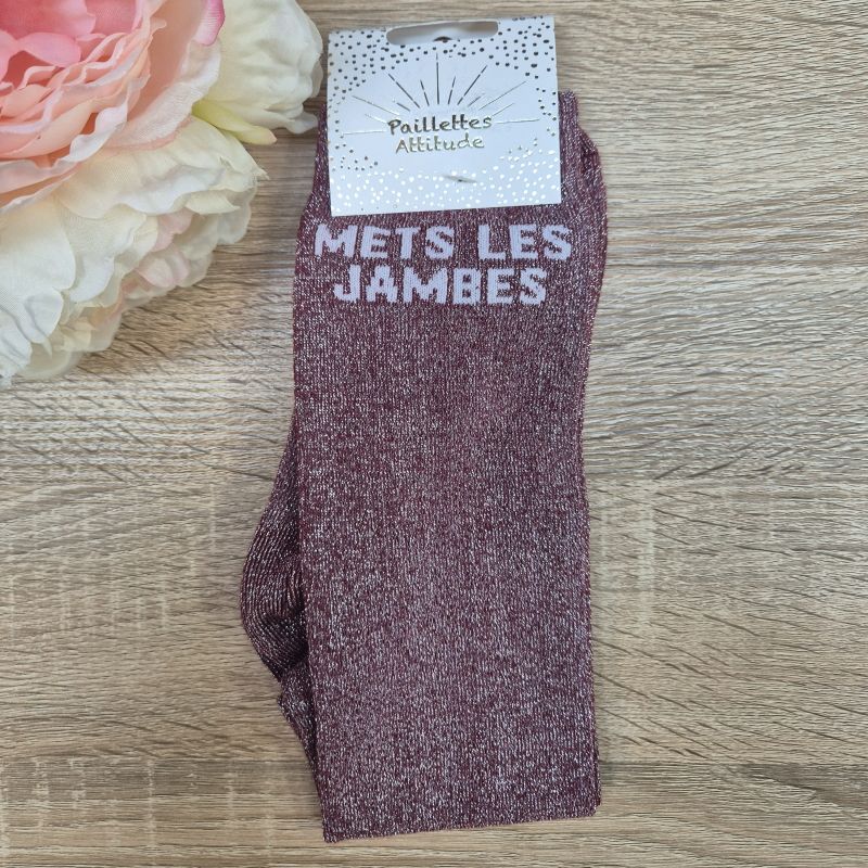 Chaussettes à paillettes équitation - Mets les jambes - Paillettes Attitude