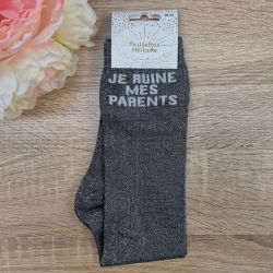Chaussettes à paillettes équitation enfant - Je ruine mes parents - Paillettes Attitude