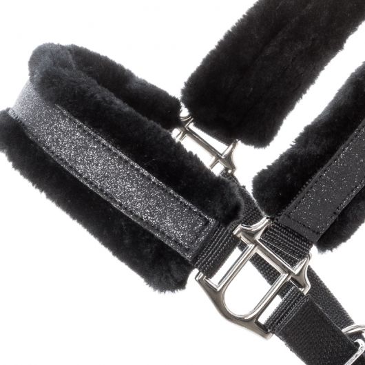 Licol nylon cheval paillettes mouton synthétique Star - Kavalkade