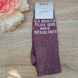 Chaussettes à paillettes équitation - Ca brille + que mes résultats - Paillettes Attitude