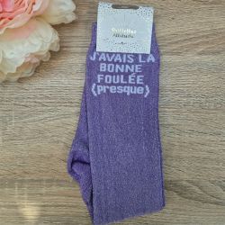 Chaussettes à paillettes équitation - J'avais la bonne foulée (presque) - Paillettes Attitude
