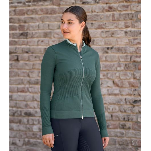Veste équitation femme zippée tricot 3D Stockholm - ELT