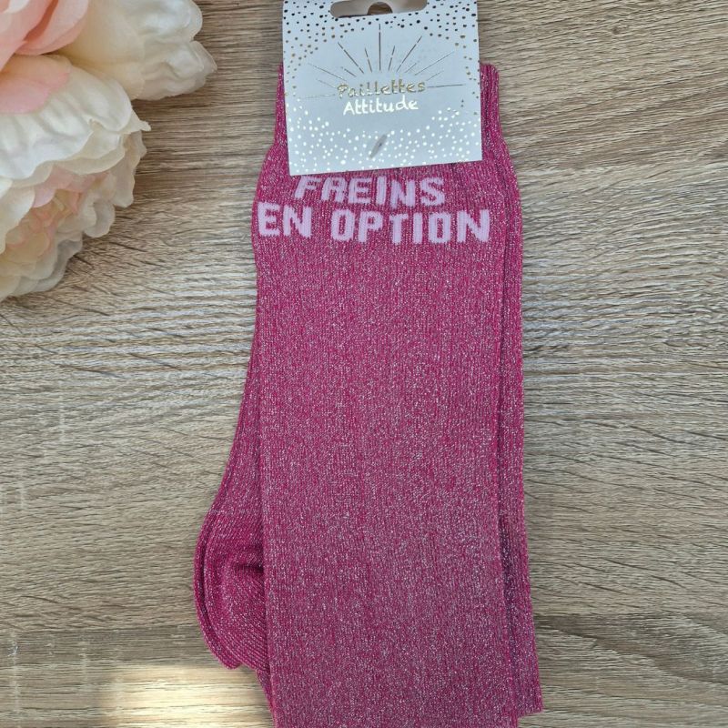 Chaussettes équitation - Freins en Option - Paillettes Attitude