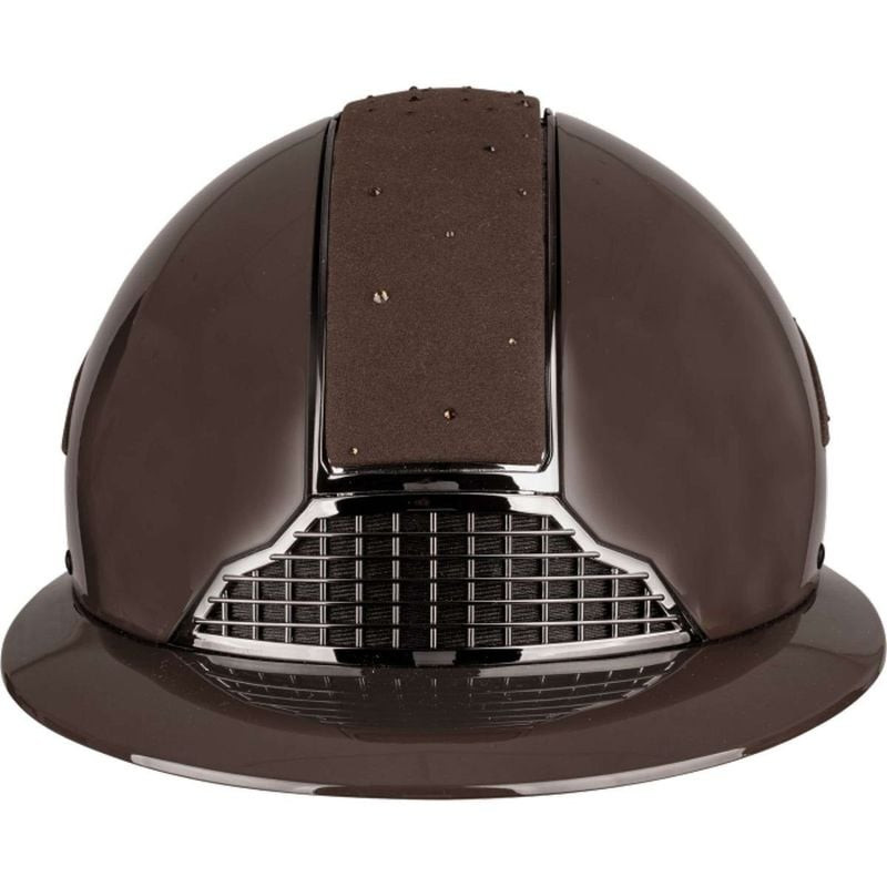 Vue lifestyle arrière de femme portant le casque SWING H24 Lady Spark avec haut pailleté, queue de c