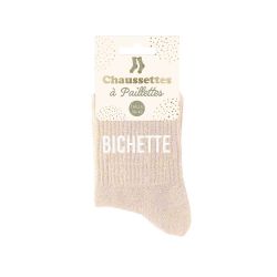 Chaussettes à paillettes courtes "Bichette"