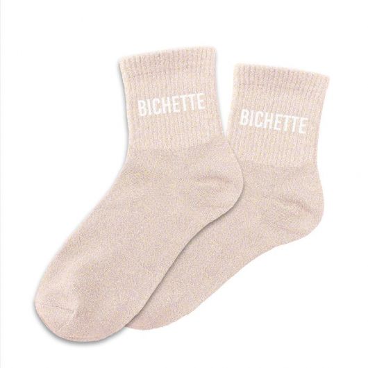 Chaussettes à paillettes courtes "Bichette"
