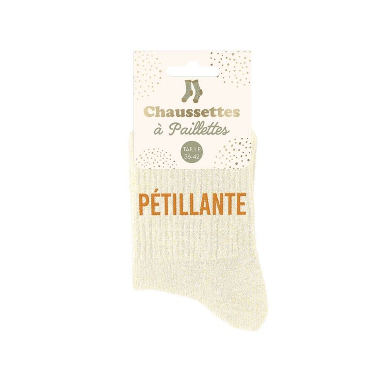 Chaussettes à paillettes courtes "Pétillante"