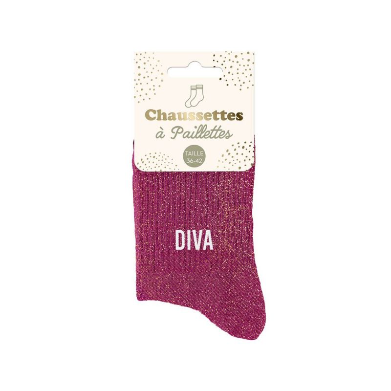 Chaussettes à paillettes courtes "Diva"