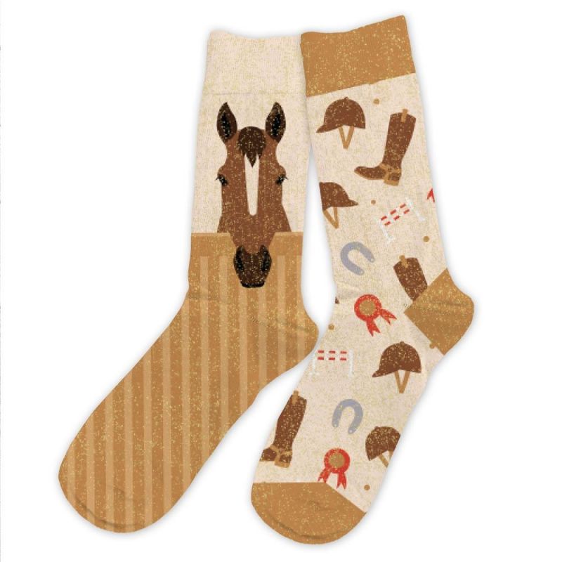 Chaussettes à paillettes courtes "Duo Passion cheval"