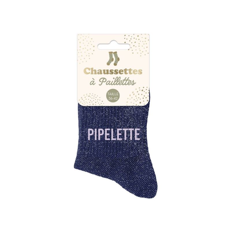 Chaussettes à paillettes courtes "Pipelette"