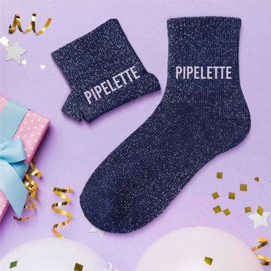 Chaussettes à paillettes courtes "Pipelette"