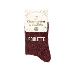Chaussettes à paillettes courtes "Poulette"