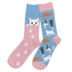 Chaussettes à paillettes courtes "Duo Passion chat"