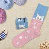Chaussettes à paillettes courtes "Duo Passion chat"