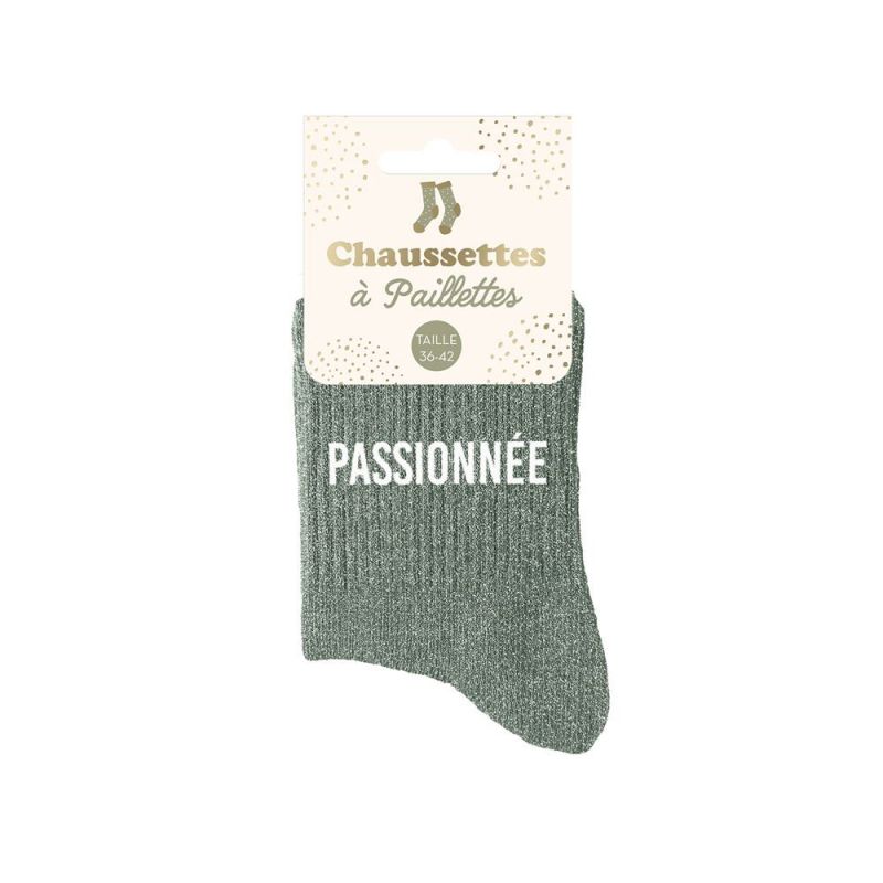 Chaussettes à paillettes courtes "Passionée"