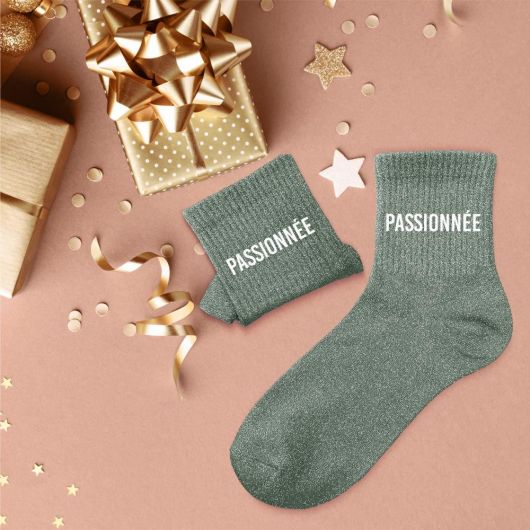 Chaussettes à paillettes courtes "Passionée"