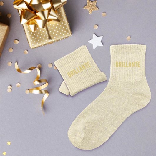 Chaussettes à paillettes courtes "Brillante"