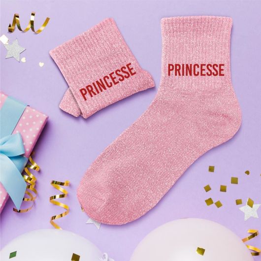 Chaussettes à paillettes courtes "Princesse"