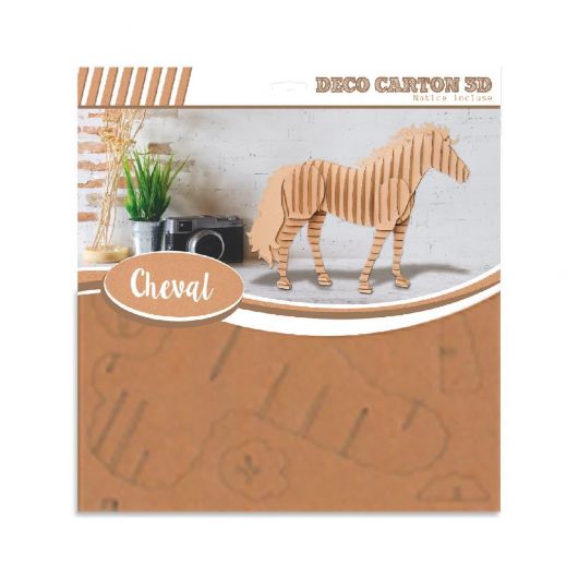 Cheval en 3D en carton à assembler