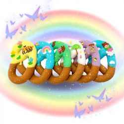 Friandises cheval Bretzels glacés Rainbow World x6 - Candy Horse