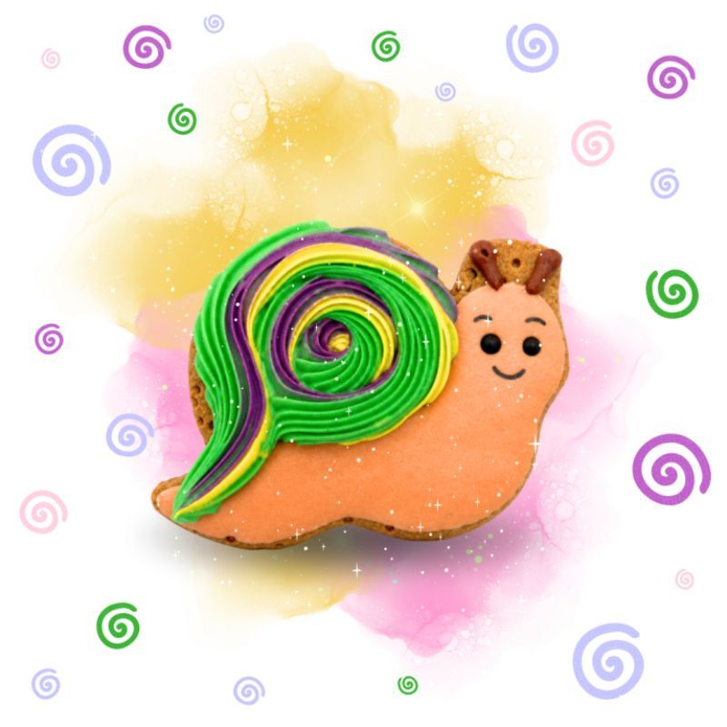 Friandises cheval Cookies glacés Rainbow World escargot - Candy Horse