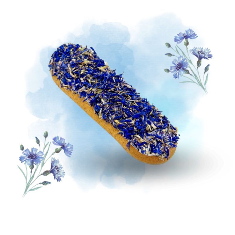 Friandises cheval Éclair avec glaçage et herbes bleuet - Candy Horse