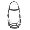 Bridon cuir cheval surpiqures blanches - Supreme
