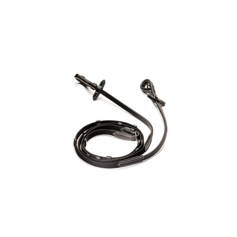 Rênes cheval coton sangle avec arrêtoirs - HFI